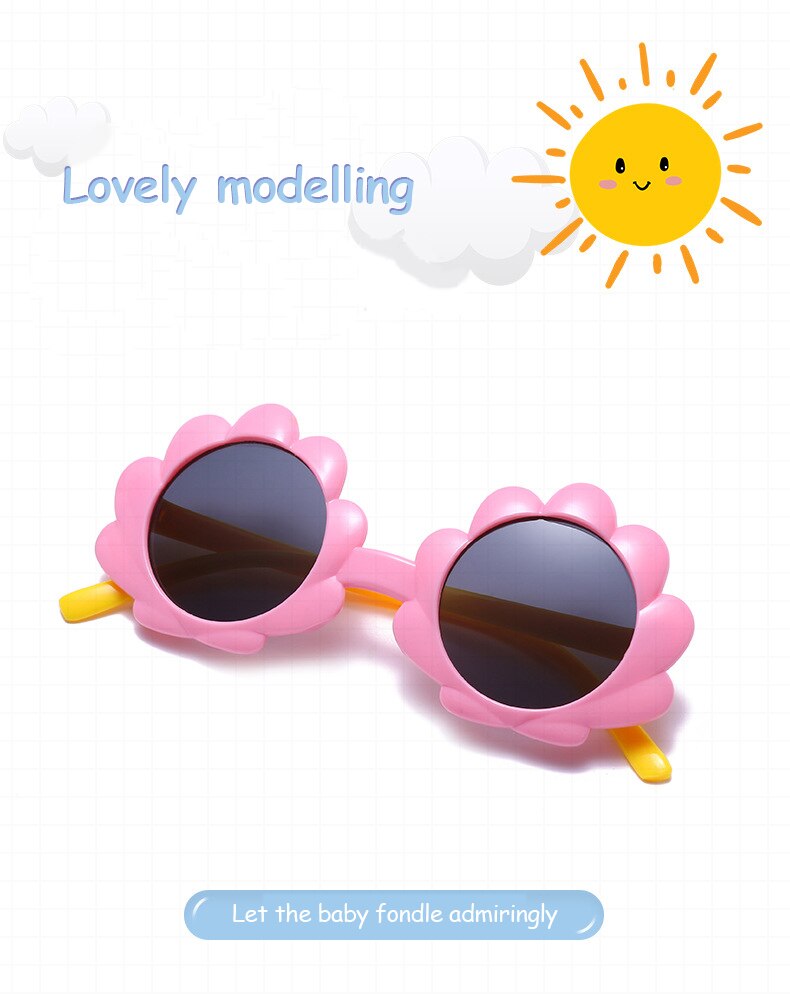 Meisjes Anti-UV400 Zonnebril Jongens Ronde Zonnebloemen Zonnebril Frame Kids Rekwisieten Kinderen Speelgoed Accessoires Outdoor