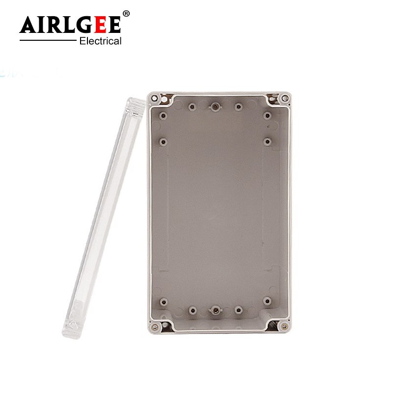 200 * 120 * 75mm transparent cover fiber optic box waterproof junction box electronic distribution box gray plastic shell