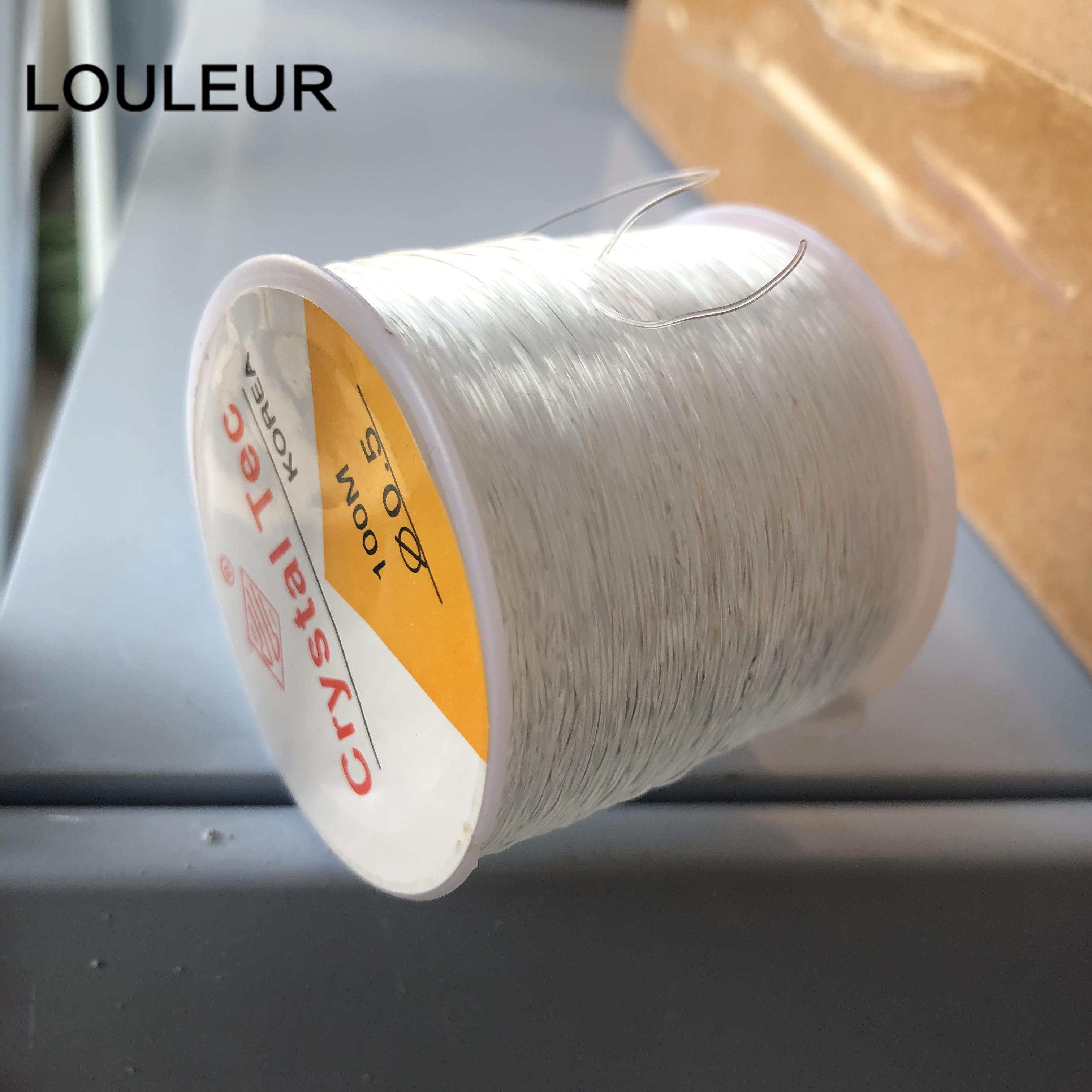 Cordes élastiques solides et extensibles en cristal blanc, rouleau de fil à perles pour la fabrication de bracelets et de colliers, 55, 80, 100 m, DIY