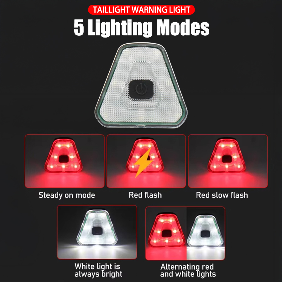 Bicycle Rear Light Rechargeable High Visibility Red Light Tail Light Horizontal Or Vertical MTB Road Bike Lamps Accessories