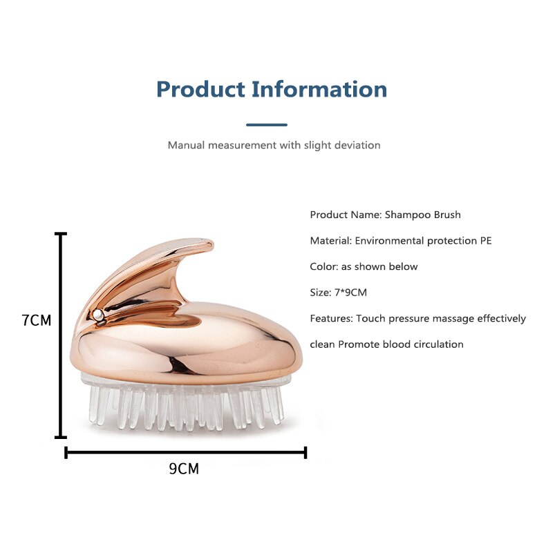 Cepillo de plástico de silicona para champú, peine de masaje de , para lavar el cabello, masajeador de cuero cabelludo, baño y ducha, 1 ud.