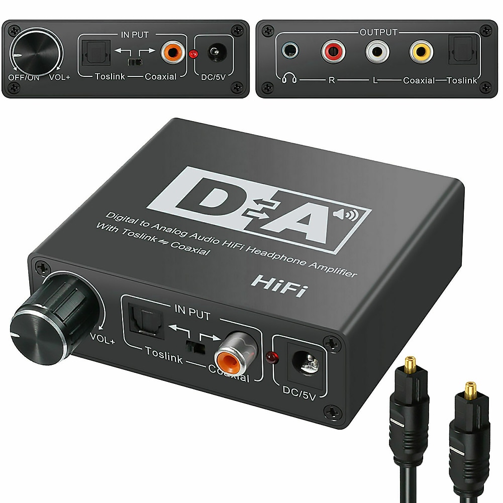 Digital coaxial to optical fiber audio converter TV ps4 set-top box to audio amplifier decoder mutual conversion