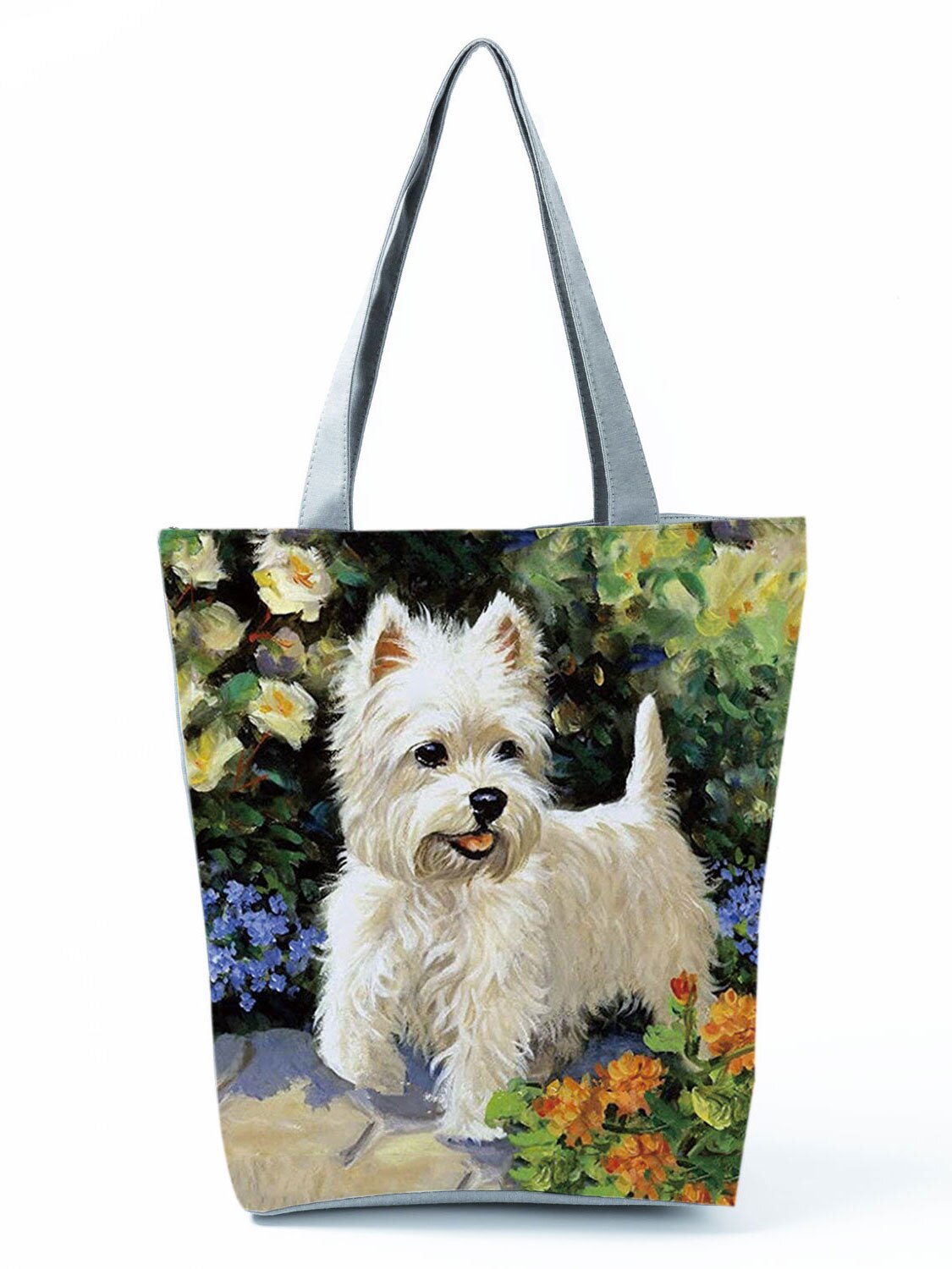 Einzigartige Westie Hund Malerei Quadrat Handtaschen für Frauen Einkaufs Käufer Taschen Große Kapazität Eco Totes Dame Reise Strand Tasche: hl2969 Hund Handtasche