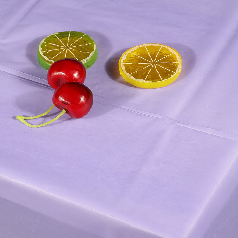 D&Z Purple Disposable PE Tablecloth for Banquet Wedding Party Waterproof Table Cover