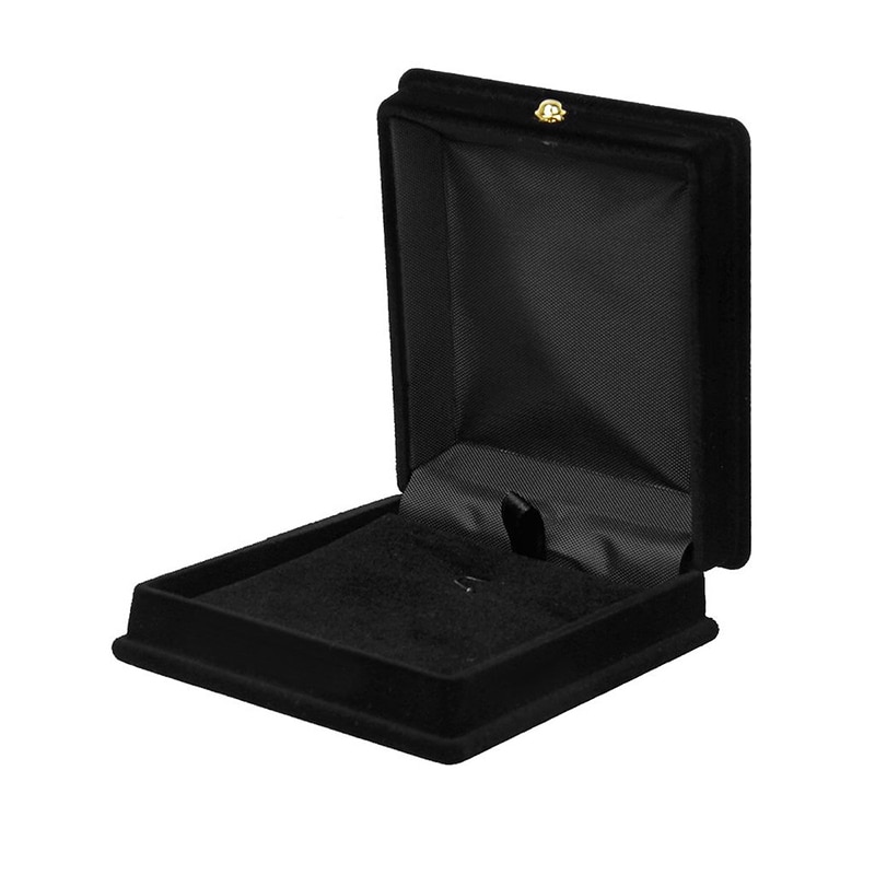 1 x Velvet Necklace Chain Jewelry Display Storage Box Case Holder Organizer---Black: Default Title