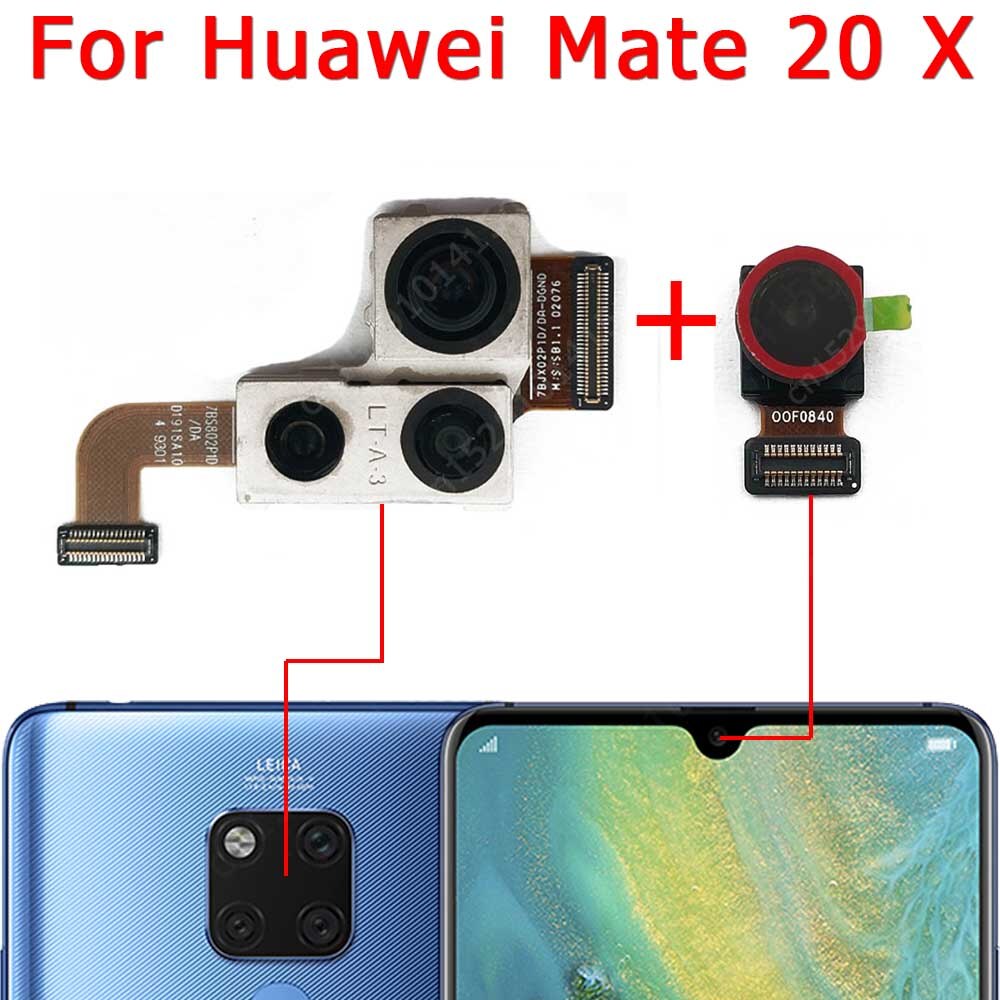 Original Rear Front Camera For Huawei Mate 20 Pro Mate20 Lite X 20X Facing Frontal Back Selfie Flex Camera Module Spare Parts: Mate20 X Front Back