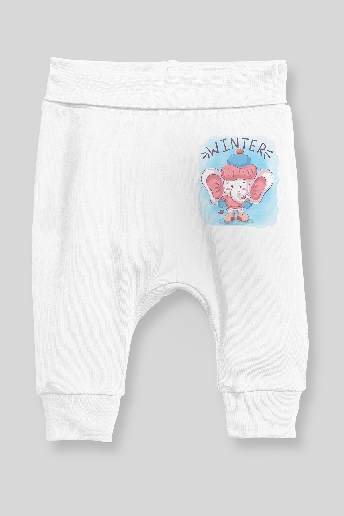 Angemiel bebê inverno mevsimindeki elefante bebê menino harem calças pantalon branco