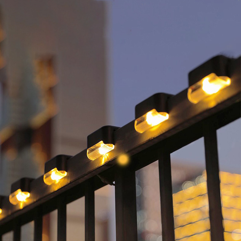 Tuin Wandlampen Outdoor Solar LED Licht 4 Stuks Solar Dek Faily Licht voor Dek Stap Reling Muur Patio Trap Yard decoratie