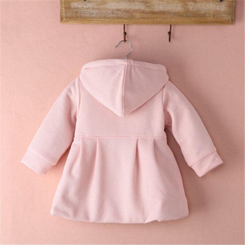 Roupas de inverno do miúdo do bebê da menina de algodão quente com capuz casaco jaqueta de inverno blusão outerwear casaco de algodão quente 6m-3y