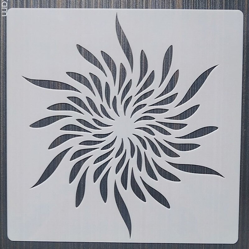 30*30cm geometriska mandala gör det själv lager stenciler väggmålning möbler scrapbook färgläggning prägling album dekorativ mall: C54