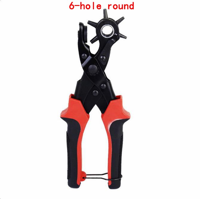 Leather Belt Eyelet Hole Punch Pliers Heavy Duty Band Revolving Puncher