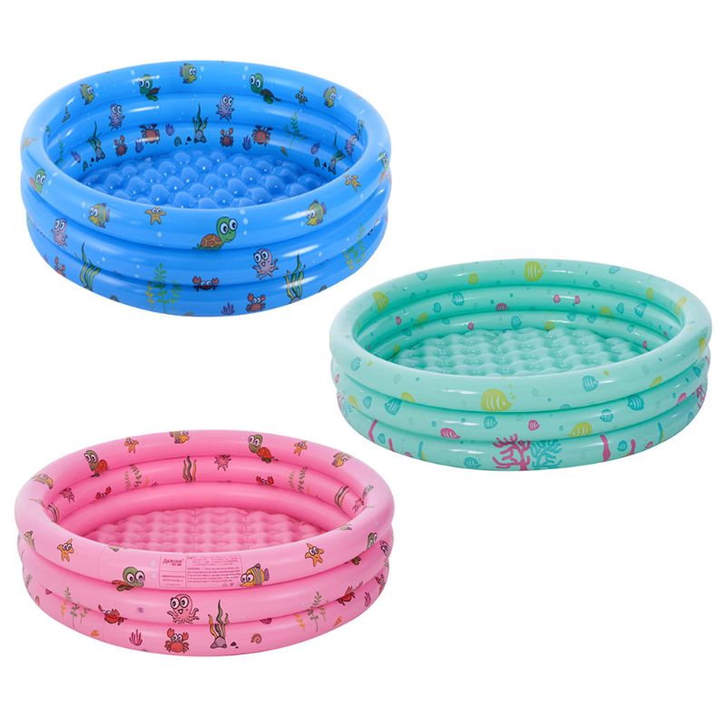 1 ensemble de piscine gonflable pour nourrissons piscine de sécurité ronde avec Kits de réparation pour enfants bébé enfant en bas âge utilisation d'été