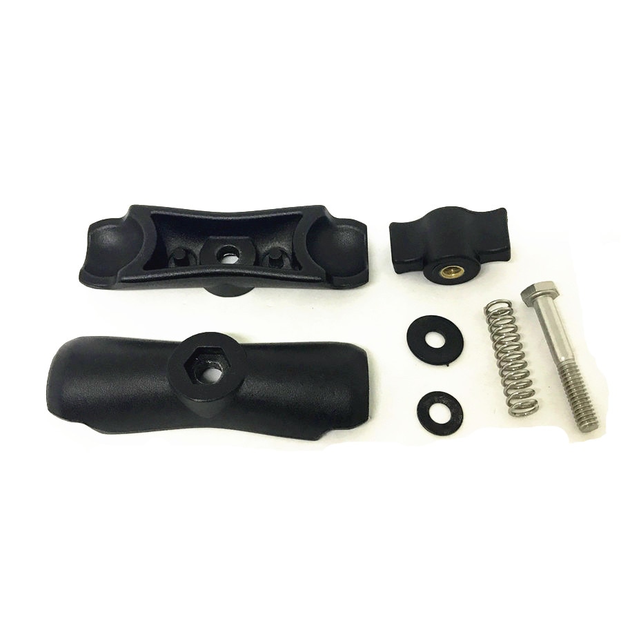 Jadkinsta aluminiumlegering dubbele socket arm 1 inch kogelmontage basisbeugel houder voor motorfiets fiets voor gopro camera