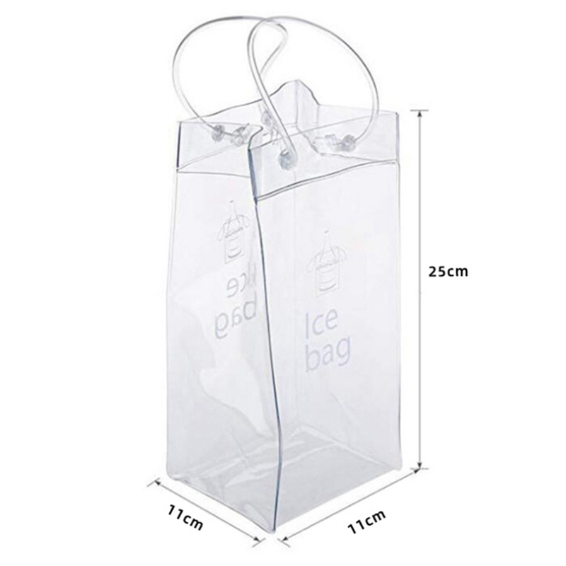 Draagbare Ijs Wijn Zak Wijn Koeltas Pvc Wijn Pouch Tassen Met Handvat Voor Champagne, Koud Bier, Wijn