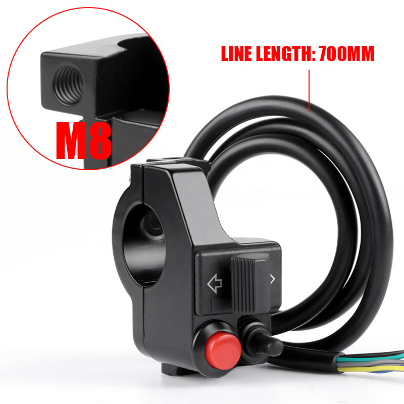 Interruptor multifunción para motocicleta, 22mm, 7/8 ", manillar, faro, botón de señal de giro, interruptor de bocina apto para ATV Sport Dirt Scooter