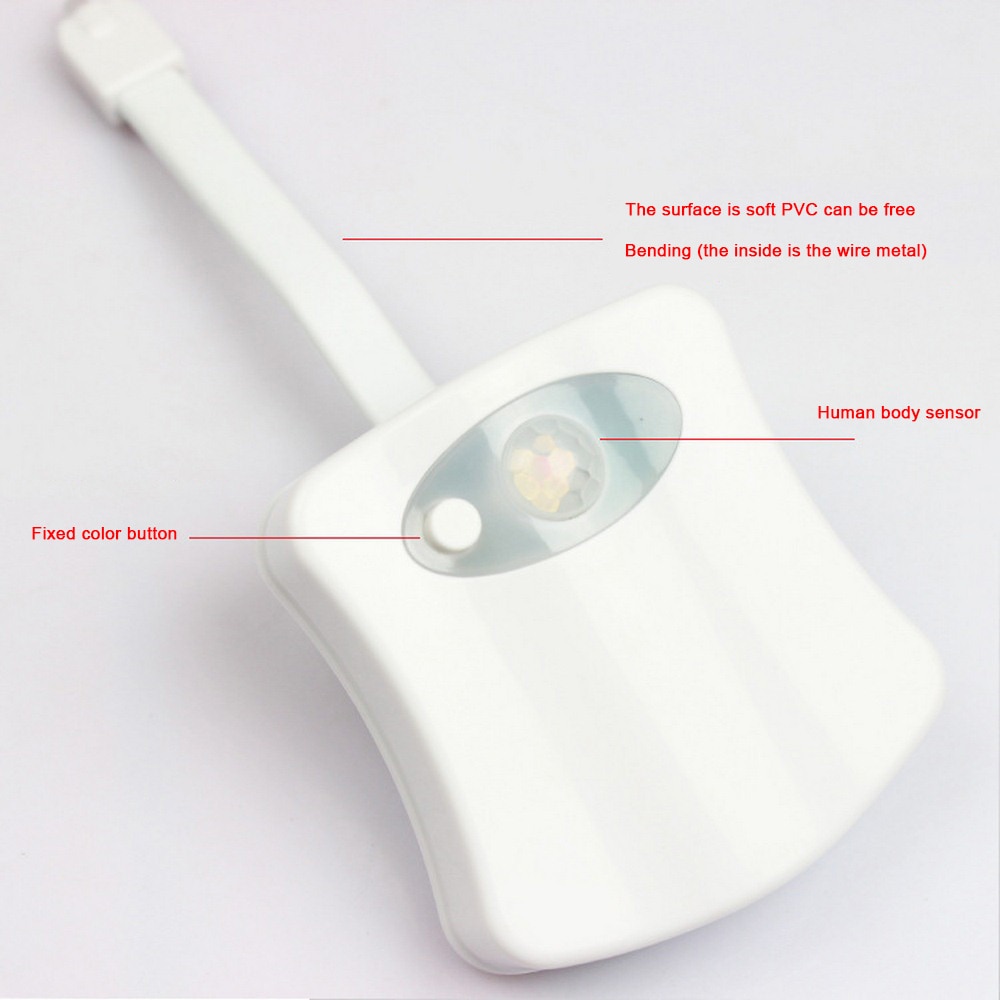 Wc Sitz Nachtlicht PIR Clever Bewegung Sensor 8 Farben Wasserdicht Hintergrundbeleuchtung Für Wc Schüssel LED Luminaria Lampe WC Wc licht