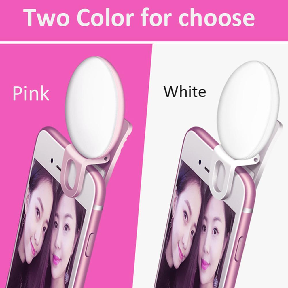 Portable Selfie Flash LED Clip-on Mobile Phone Selfie Light for Night Makeup Enhancing Fill Light Self-timer Lamp