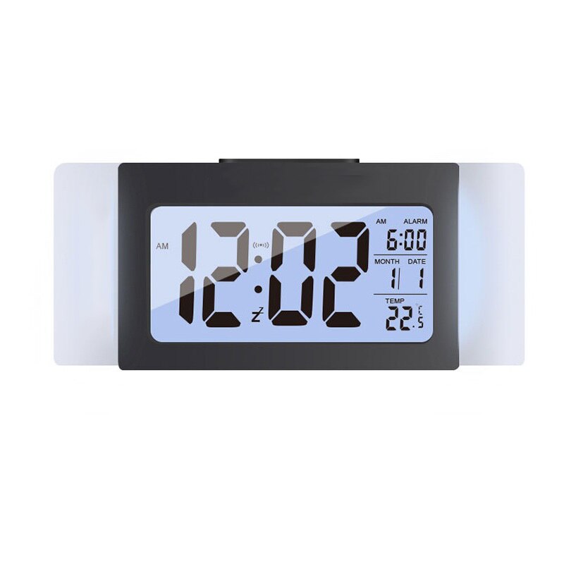 ledet digital vekkerklokke elektronisk klokke smart stum lysende bakgrunnsbelysning vise temperatur kalender slumre kontor