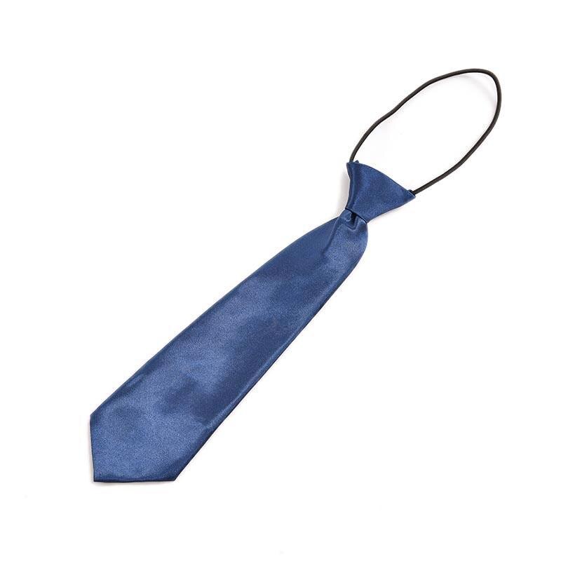 1x dreng slips børn baby skole dreng bryllup slips en størrelse marineblå smuk hals slips elastisk solid hals slips: Flåde