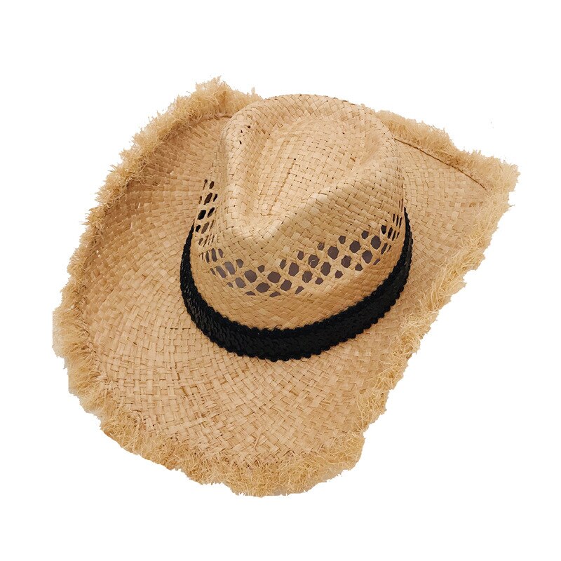 Fashionable Raffia Foldable Summer Women Sun Hats Girls Vintage Beach Panama Hats Men Straw Hats