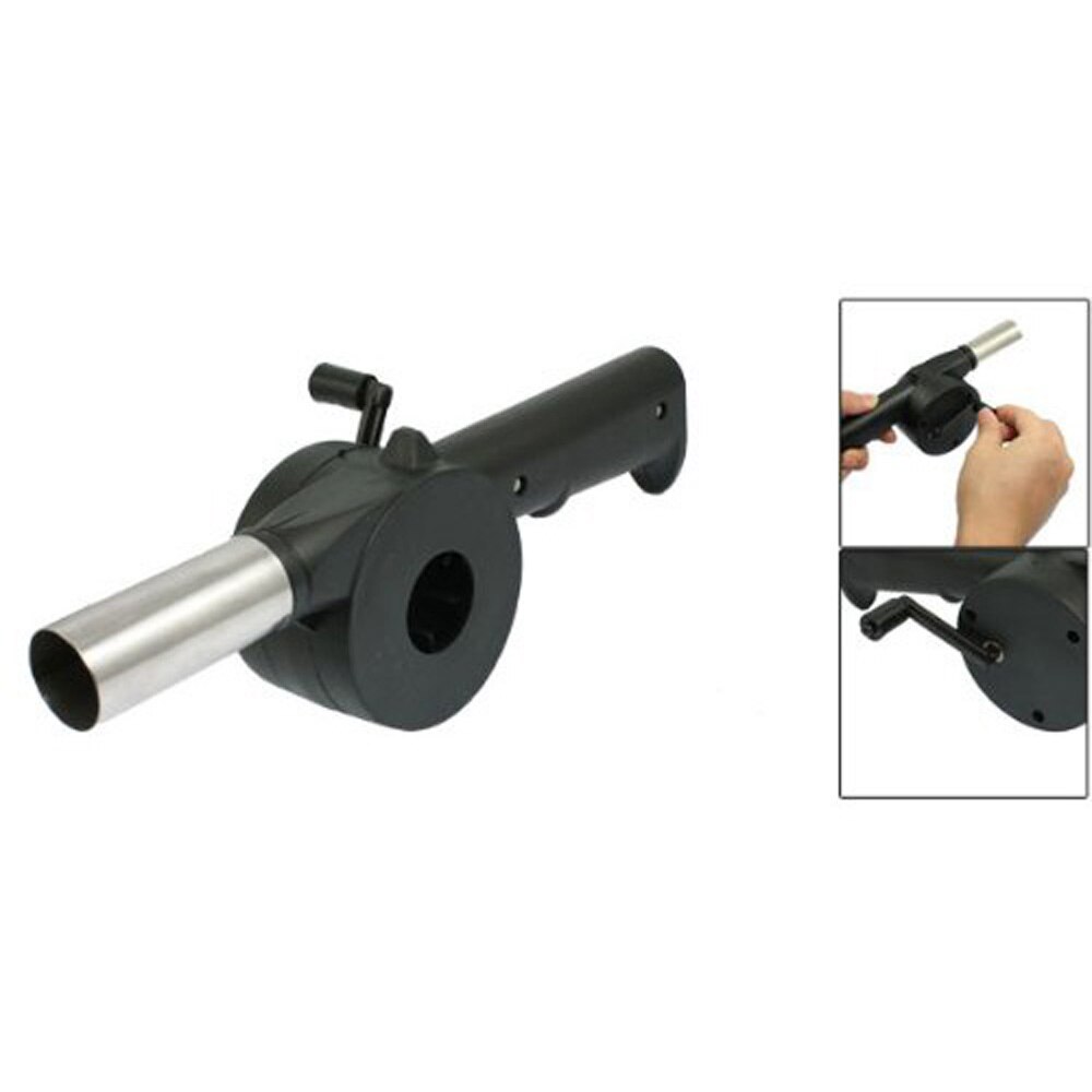 Outdoor Cooking Hand Crank Powered Barbecue BBQ Ventilator Air Blower