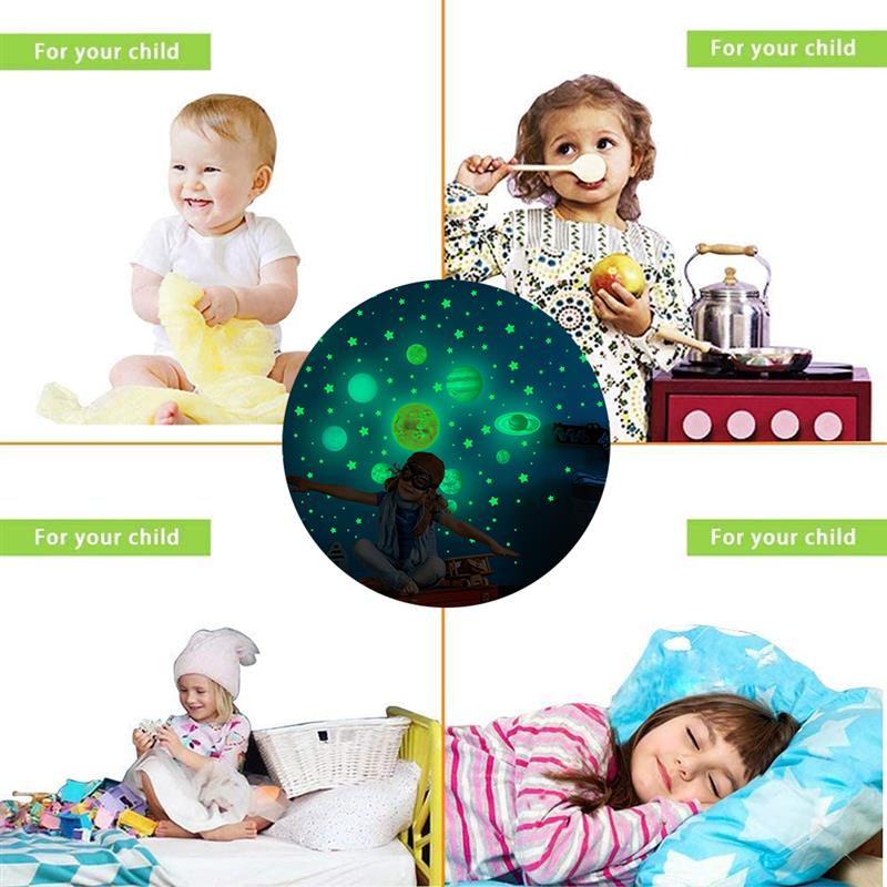 525Pcs Glow In The Dark Sterren Stickers Maan Sterren Stippen Muurstickers Starry Plafond Muurstickers Voor Kinderen Slaapkamer decoratie