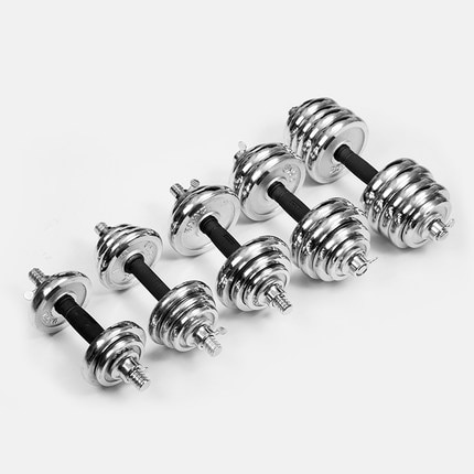 1 par de 20kg galvanizado halteres conjunto, fitness para casa, equipamento destacável masculino de fitness
