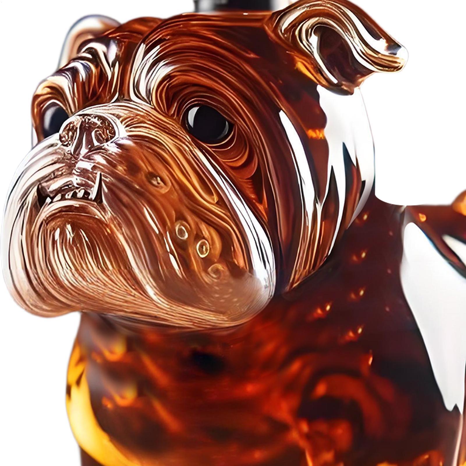 Whiskey Bottle Dog Decanter Bulldog Whiskey Bottle Funny Animal Bulldog Whiskey Glass Decanter For Bar Office Home Pub