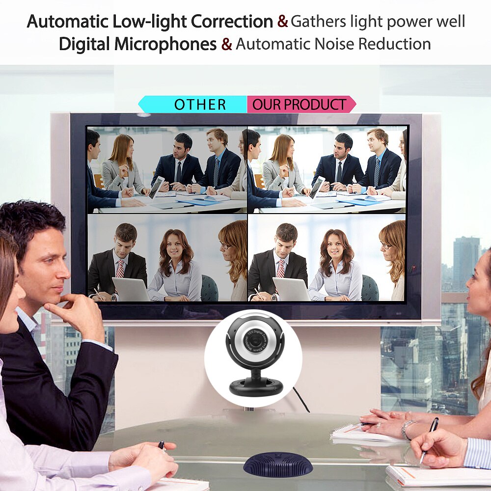 Webcam numérique USB 2.0, caméra avec micro, pour Skype MSN Window 7 8 Vista, Android TV, ordinateur portable