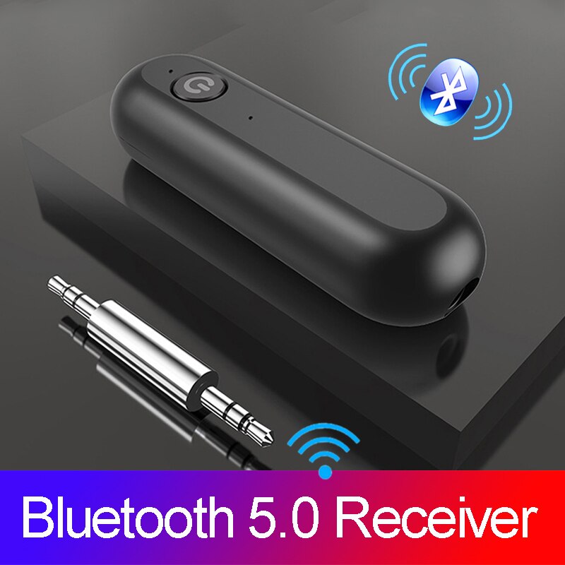 Bluetooth 5.0 Receiver Draadloze Adapter Met 3.5Mm Jack Audio Aux Tf Card MP3 Speler
