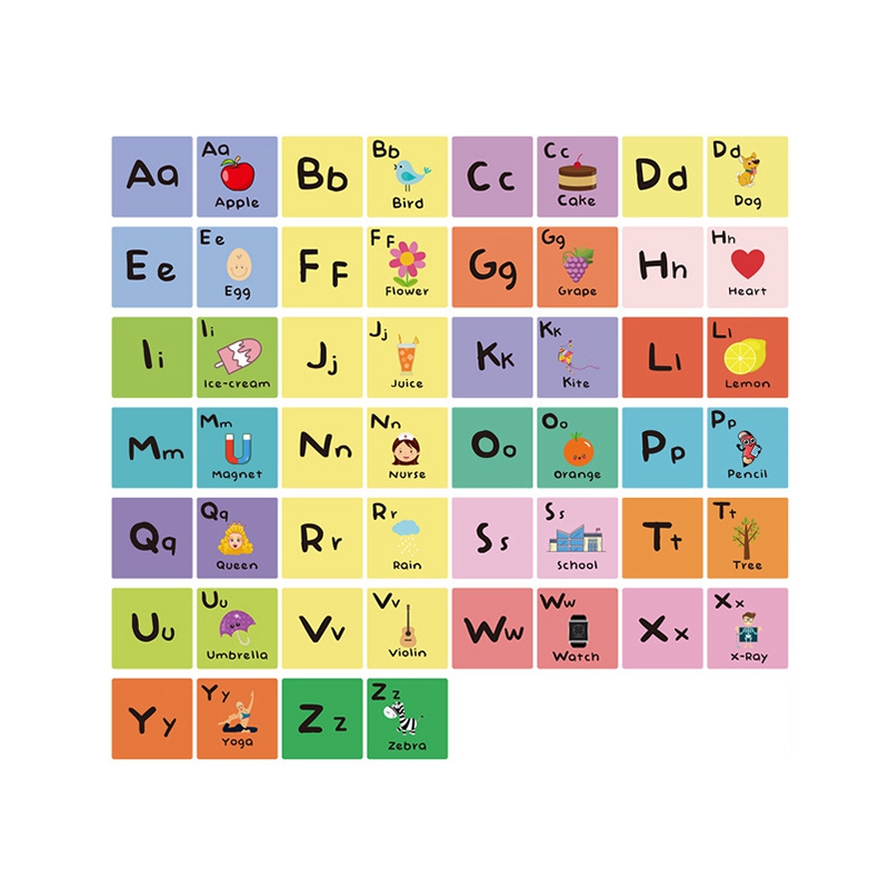 Baby-wort-buchstaben-farb-zahlen-frühförderungs-kognitionslernkarte-kinderwürfelspielkarte