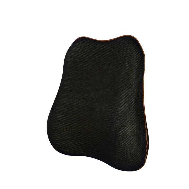 Cojín Lumbar de malla transpirable 3D para aliviar el dolor de ciática, cojín para la espalda del coche, soporte Lumbar de espuma viscoelástica, almohada Lumbar ergonómica: birdeyes black