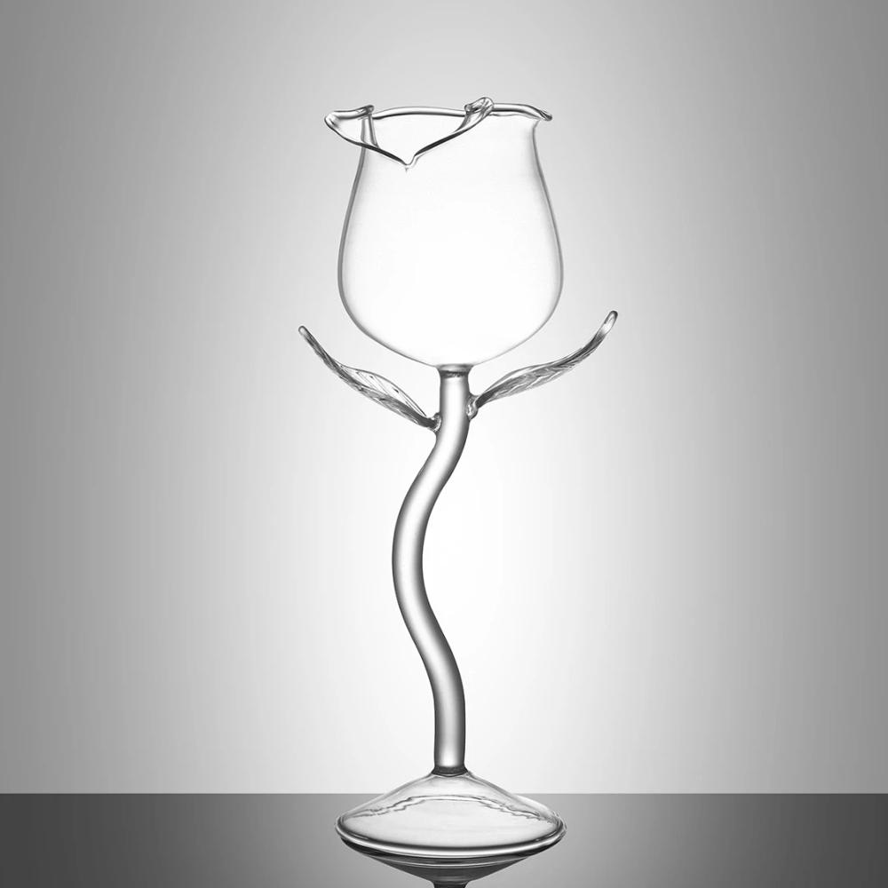 Verre à vin coupe fleur forme verre à vin rouge Copos De Vidro Moet verre Transparent verres à boire verre à vin: Default Title