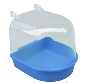 Parrot Bird Bathtub Parrot Bathing Supplies Bird Bathtub Cage Pet Supplies Bird Bath Shower Standing Bin Hanging Tub Shower: Blue