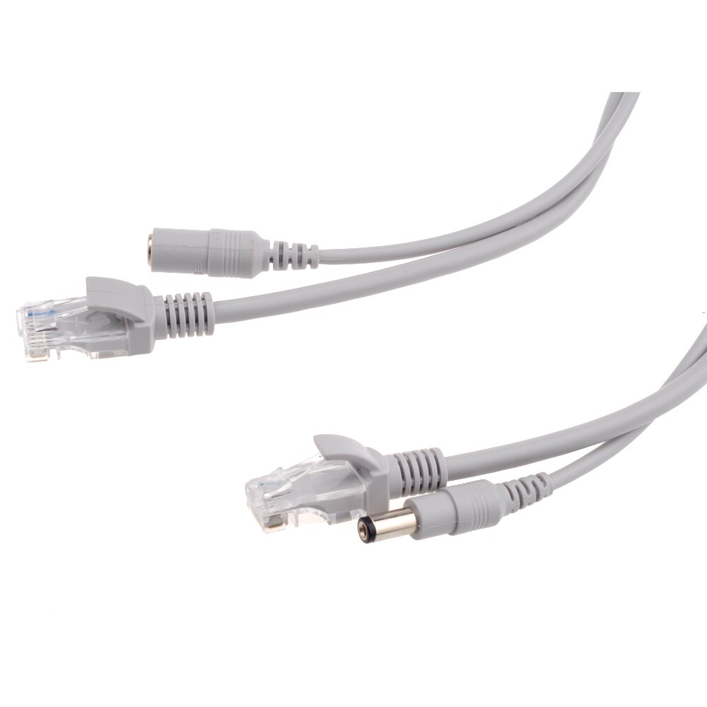 IP CCTV Camera RJ45 + DC Power Cable 5M/10M/15M/20M/30M Ethernet 2 in 1 CAT5/CAT-5e RJ45 Cables for IP Camera NVR System