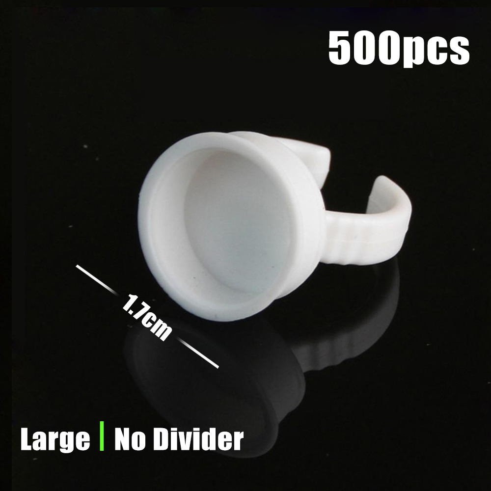 Anillos de pegamento para pigmento Microblading, soporte para tinta de tatuaje S/M/L, accesorios de maquillaje para cejas, tazas de pegamento para extensión de pestañas, 100/1000 Uds.: Rojo óxido