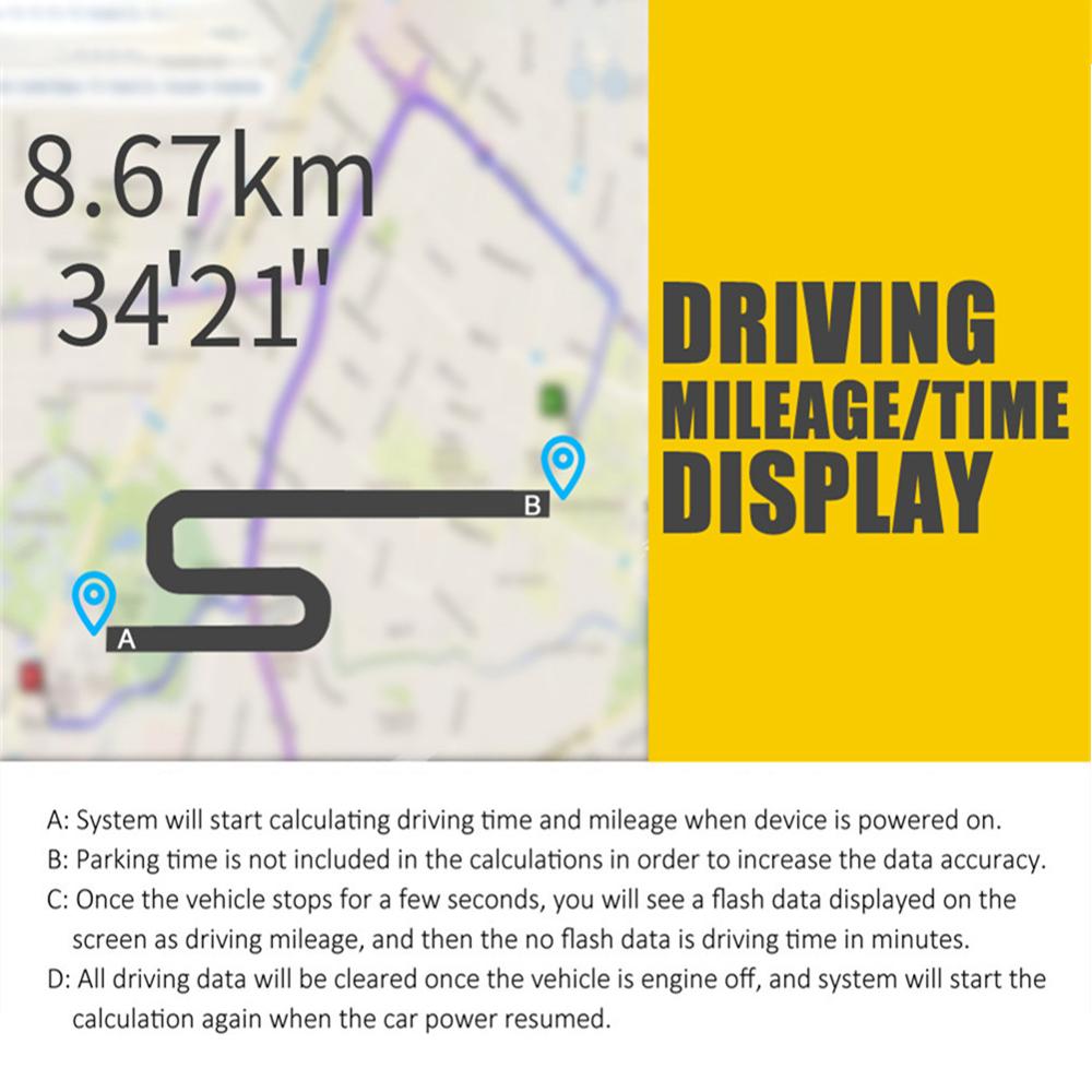 Auto HUD Digitale GPS Tacho Auto Kopf hoch Anzeige Sicherheit Alarm Wasser temp Überdrehzahl MPH/KM/H Warnung Alarm