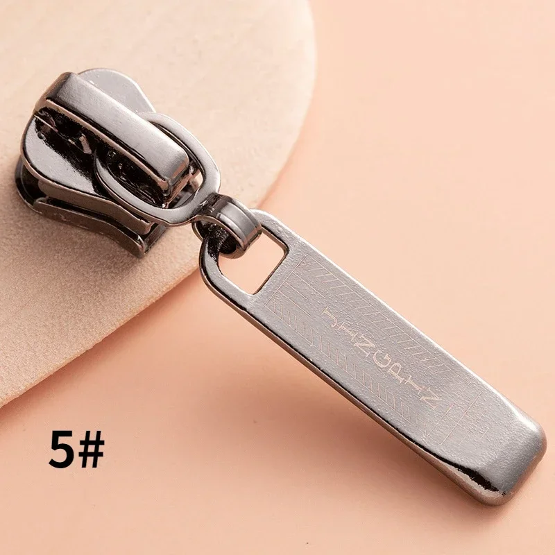 5 pezzi 3 # /5 # /8 # Cursori per cerniere in metallo per cerniere in resina/metallo/nylon Cursori per cerniere di ricambio per abbigliamento Forniture per cucito fai da te: Ottone antico