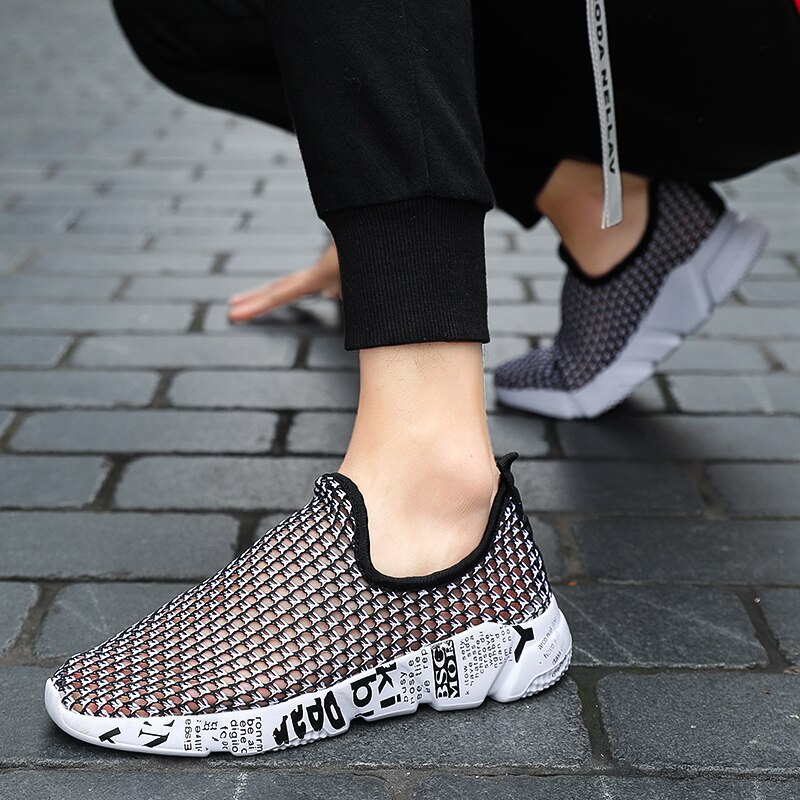 Tenis masculino tennisskor för män billiga sneakers sneakers air mesh gym sport atletiska skor herrskor: Svart / 10