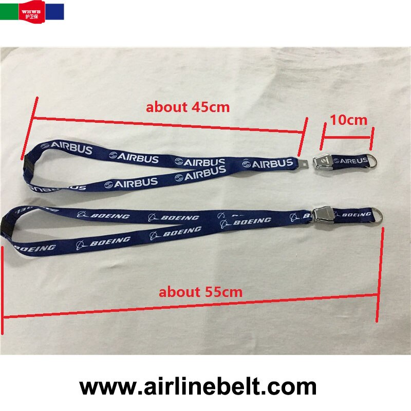 Boeing cinturón de seguridad para avión, cordón de seguridad con hebillas, llavero con correa de teléfono móvil, accesorios para el cuello, viajes voladores, amantes de la oficina en casa