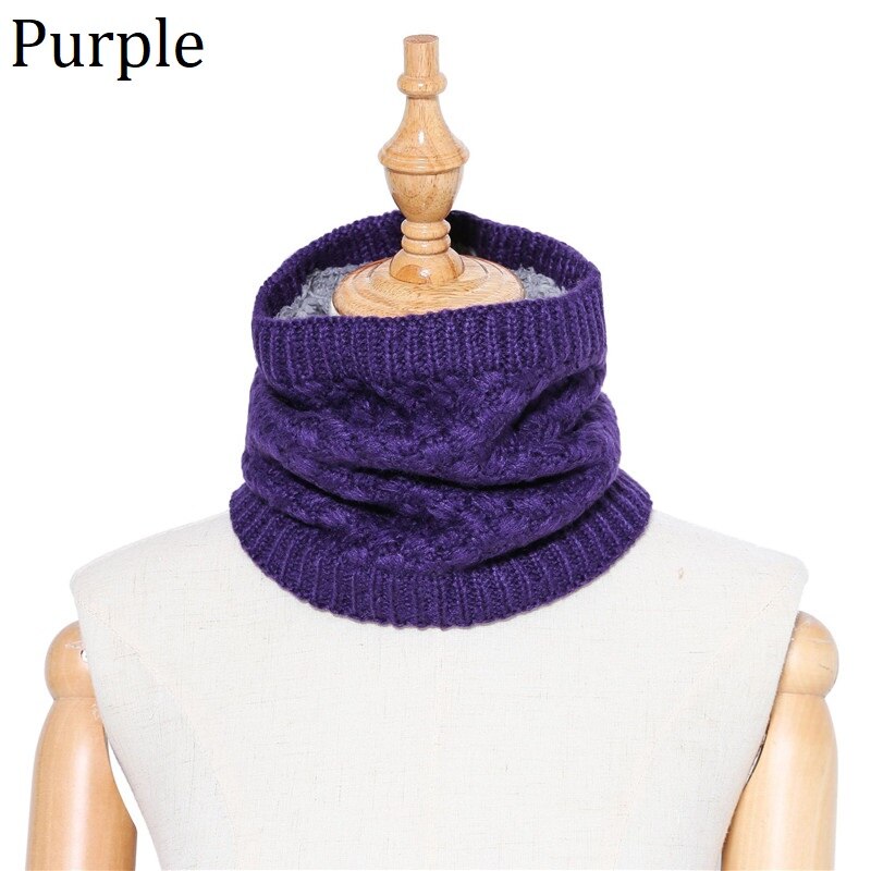 Chauffe-col écharpe en tricot pour femme | Écharpe hiver pour femme, tricoté, enfant, femme, col anneau, châles, Tube enveloppe, écharpes pour femme: Purple