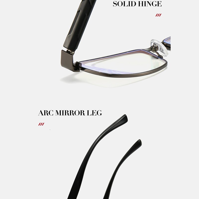 Computer Reading Glasses Blue Light Blocking Anti Eyestrain Metal Full Rim Readers for Women Men +100 +150 +200 +300 +400 Streng