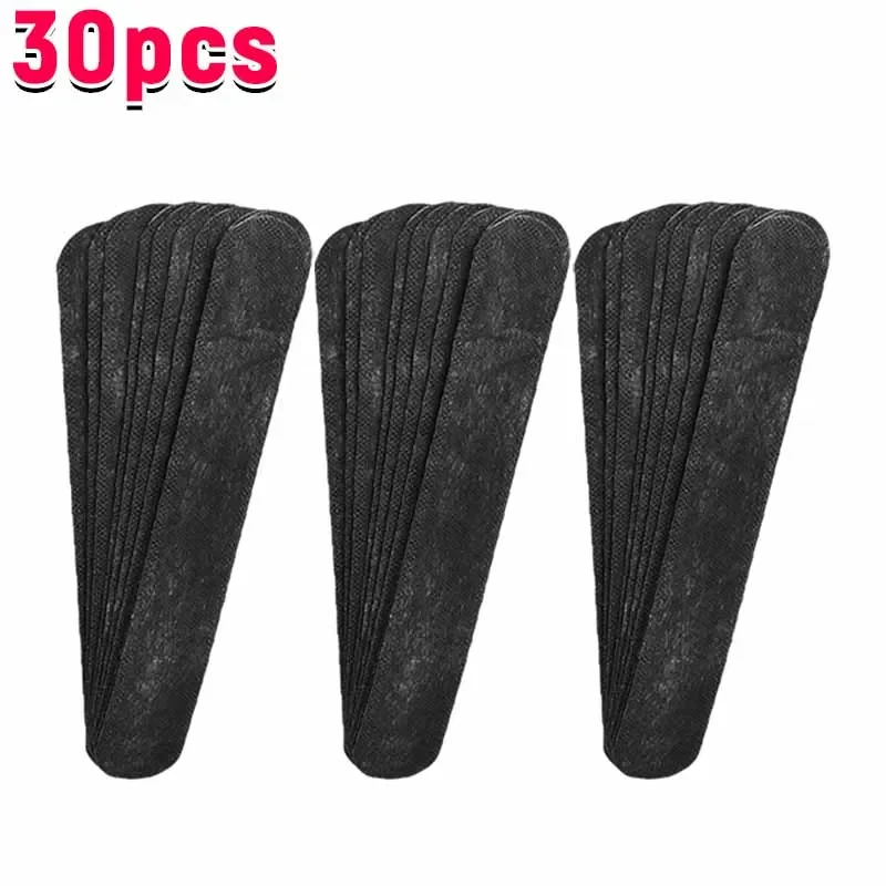 Pegatinas absorbentes de sudor para sombrero, Unisex, antisuciedad, cinturón deportivo, llanta, cinta blanca Invisible, almohadillas reductoras de tamaño,: Negro