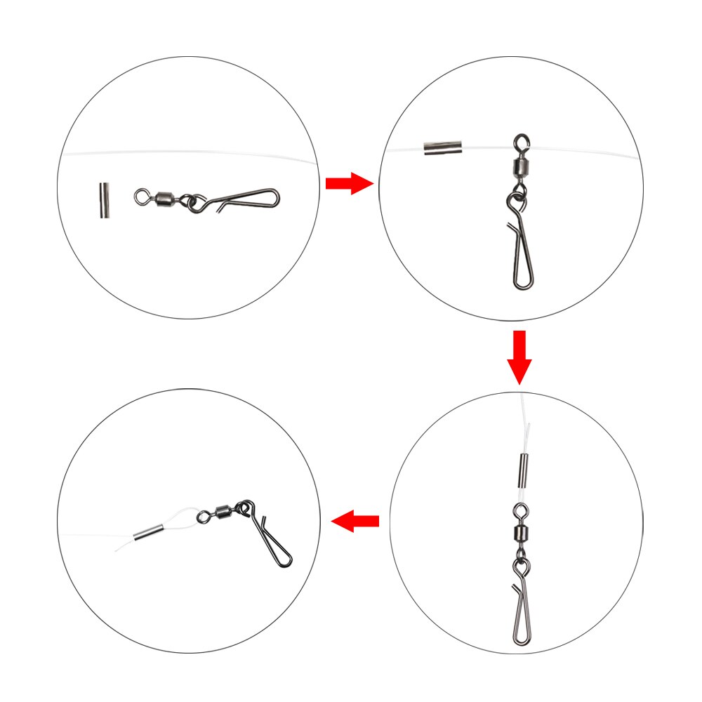 100 pièces fil de pêche Tube rond cuivre ligne de pêche en aluminium sertissage manchon cuivre Tube 1.0-2.8mm mer ligne Tube accessoires de pêche