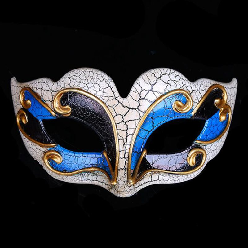 Gnhyll venetianske boldmasker øvre revne halv ansigt maskerade maske halloween temafest cosplay maske dans makeup rekvisitter cki 86