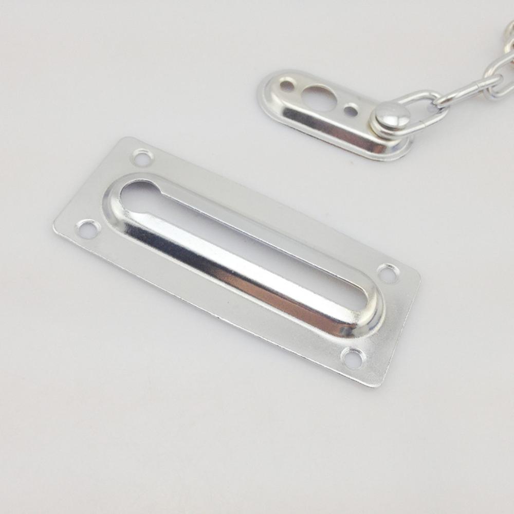 Sliding Door Lock Chrome Door Lock Chain Bolt Safety Chain Hotel Office Security Chain Gate Cabinet Latches Decorative Hardware