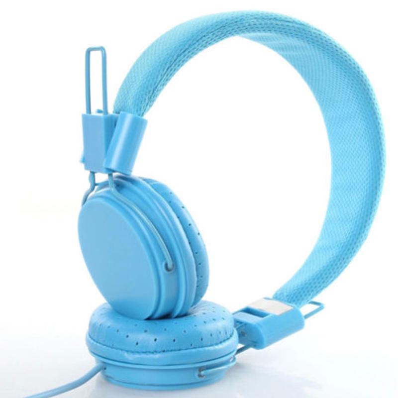 Ostart Foldable Kids Wired Headband Adjustable Earphone Headphones with Mic Stereo Bass gaming Music Calling Phone Call