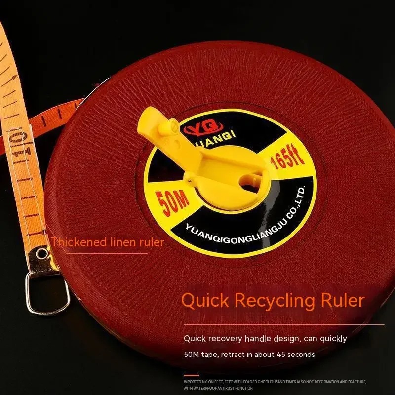 20M 30M 50M 100M Meetlint Metrische Ronde Glasvezel Lederen Tape Timmerman Afstand Meetgereedschap Meter Liniaal