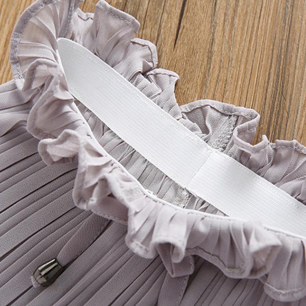 Kids clothes Solid Ruffle Anti-Mosquito Summer Toddler Kids Baby Girl Pleated Wide Leg Chiffon Casual Long Pants Trousers #2F