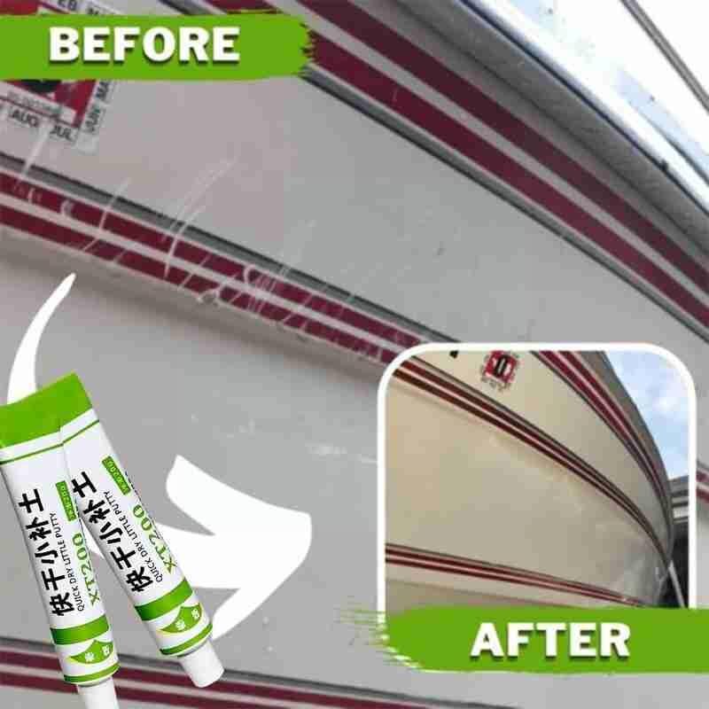 Pasta de reparación de barcos de fibra de vidrio, masilla de secado rápido para rellenar arañazos, agente de pulido de pintura para el hogar, reparación de pared gris I7G7